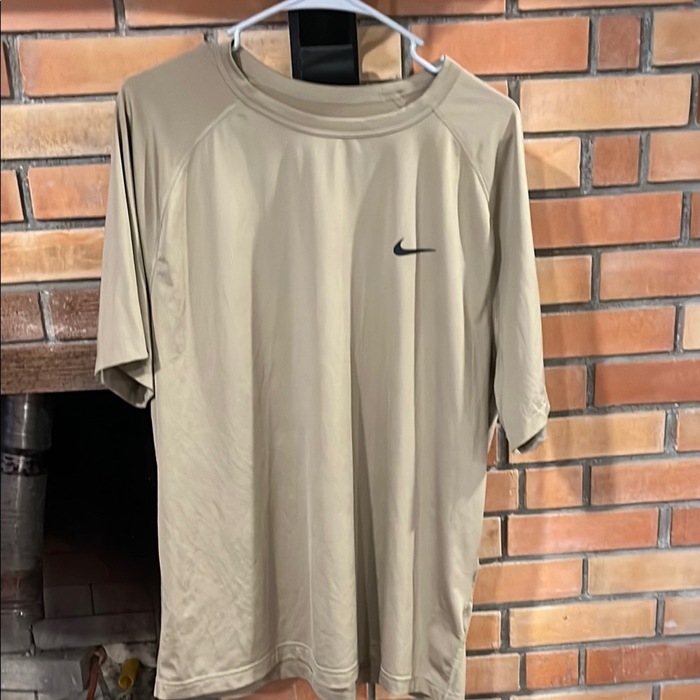 Nike Tan Short Sleeve Tee Athletic Style